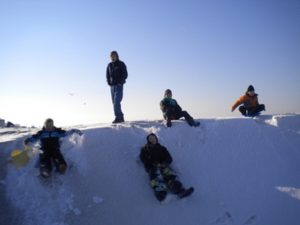 Kinderen in de sneeuw